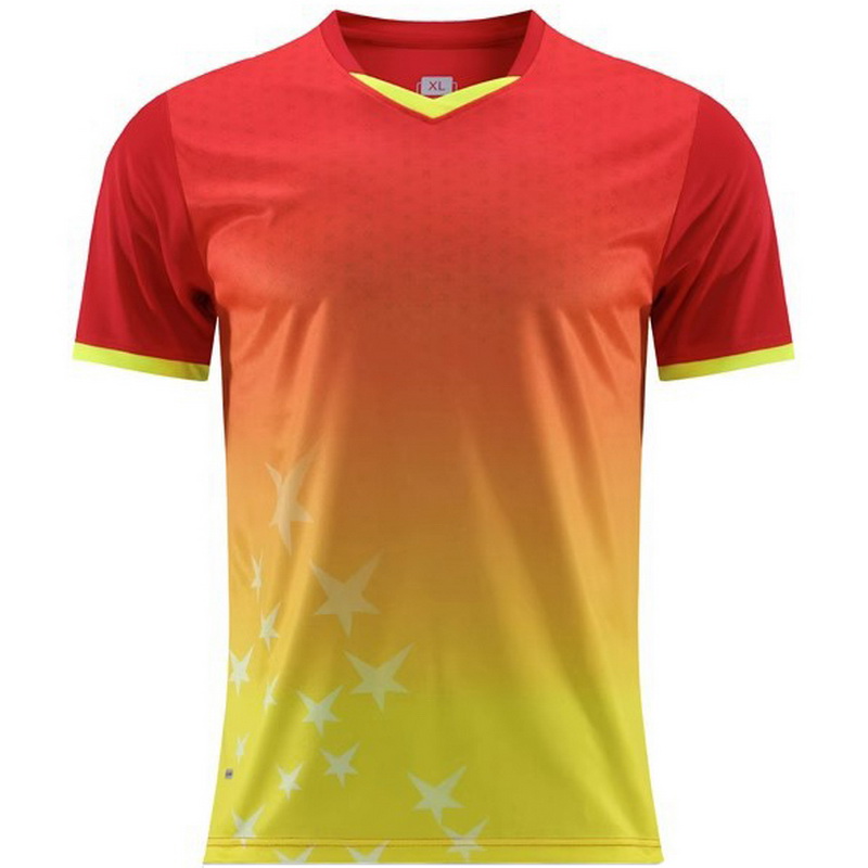 Red/Yellow Home Soccer Jersey Game Day Shirt for Men Women