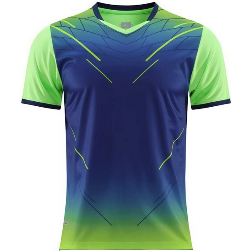 Blue/Green Away Soccer Jersey Training Shirt for Girls Boys