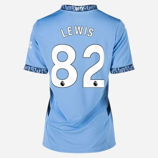 2024/25 Rico Lewis #82 Home Women's Soccer Jersey