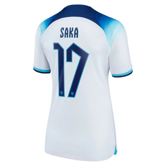 22/23 Bukayo Saka England Home Women's Soccer Jersey