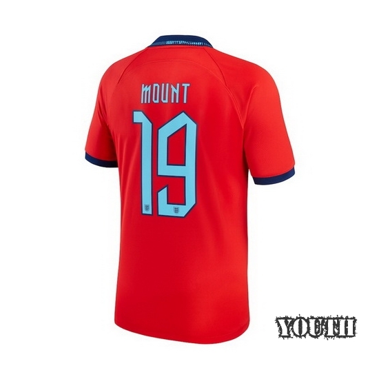 2022/23 Mason Mount England Away Youth Soccer Jersey