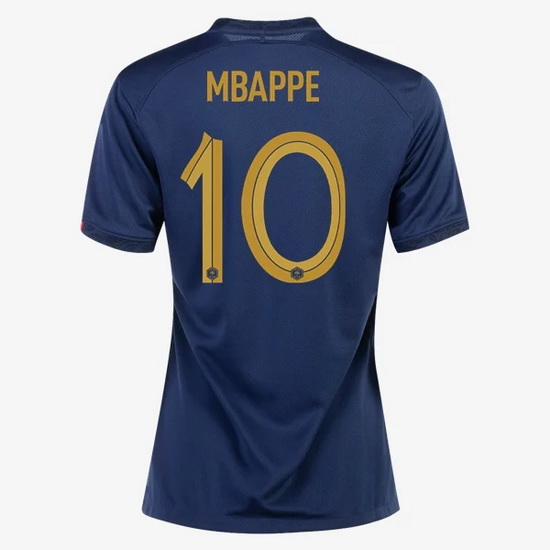 22/23 Kylian Mbappe France Home Women's Soccer Jersey