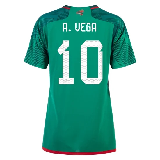 22/23 Alexis Vega Mexico Home Women's Soccer Jersey