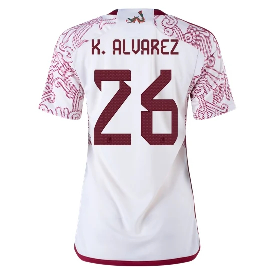 2022/2023 Kevin Alvarez Mexico Away Women's Soccer Jersey