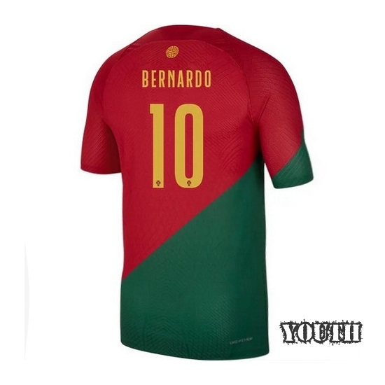 22/23 Bernardo Silva Portugal Home Youth Soccer Jersey