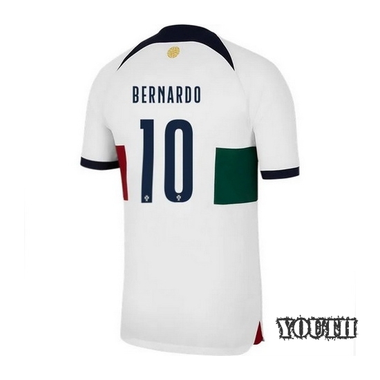2022/23 Bernardo Silva Portugal Away Youth Soccer Jersey
