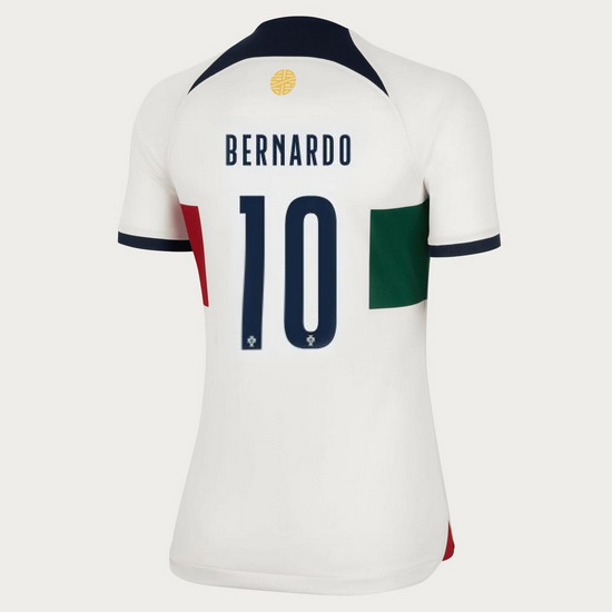 2022/2023 Bernardo Silva Portugal Away Women's Soccer Jersey
