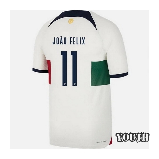 2022/23 Joao Felix Portugal Away Youth Soccer Jersey