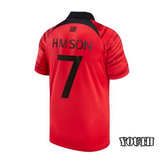 22/23 Son Heung Min South Korea Home Youth Soccer Jersey