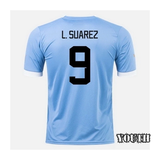 22/23 Luis Suarez Uruguay Home Youth Soccer Jersey