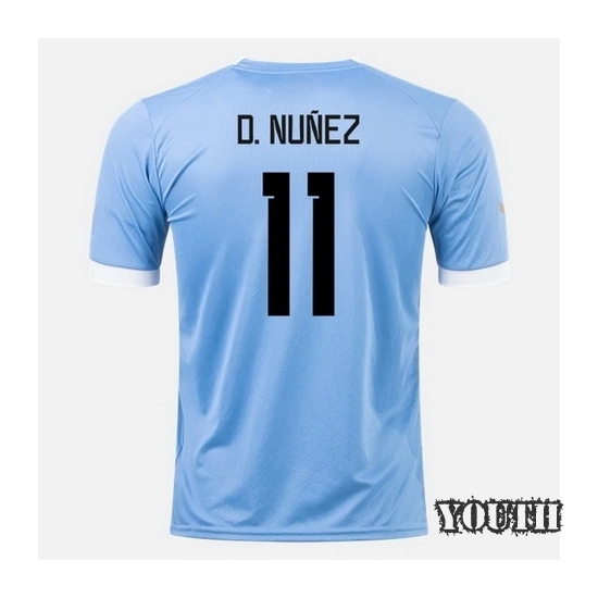 22/23 Darwin Nunez Uruguay Home Youth Soccer Jersey