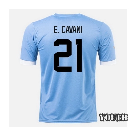 22/23 Edinson Cavani Uruguay Home Youth Soccer Jersey