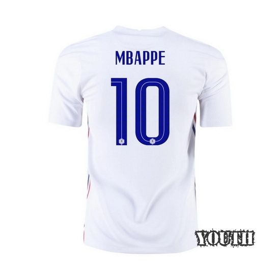 2020 Kylian Mbappe France Away Youth Soccer Jersey