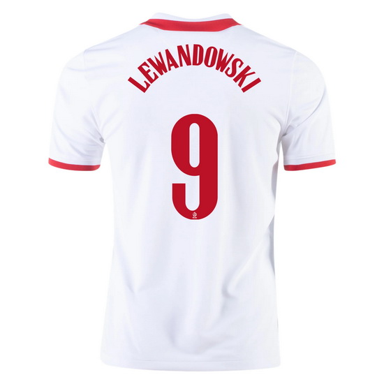 2020 Robert Lewandowski Poland Home Men's Soccer Jersey