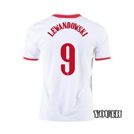 2020 Robert Lewandowski Poland Home Youth Soccer Jersey