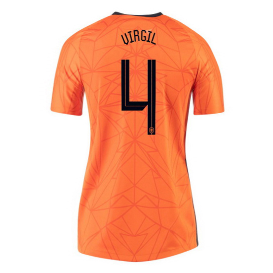 2020 Virgil Van Dijk Netherlands Home Women's Soccer Jersey