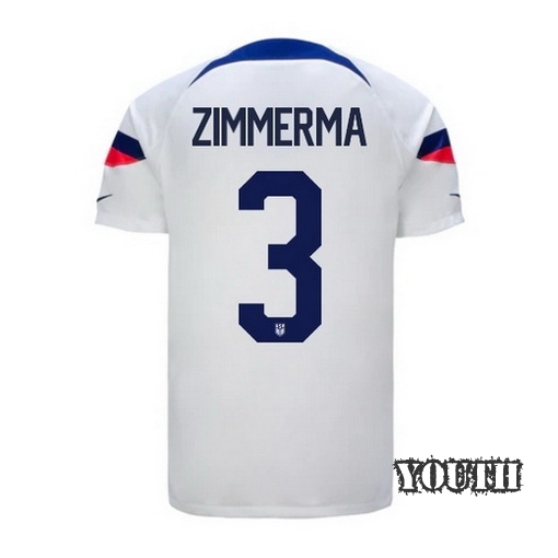 2022/23 Walker Zimmerman USA Home Youth Soccer Jersey
