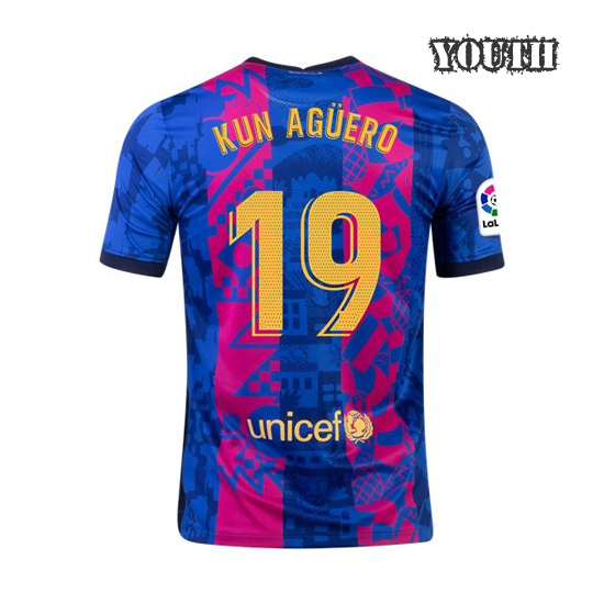 2021/2022 Sergio Aguero Third Youth Soccer Jersey