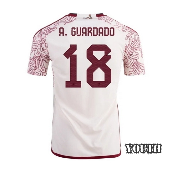 22/23 Andres Guardado Mexico Away Youth Soccer Jersey