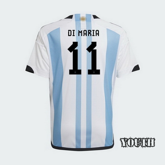 2022/23 Angel Di Maria Argentina Home Youth Soccer Jersey