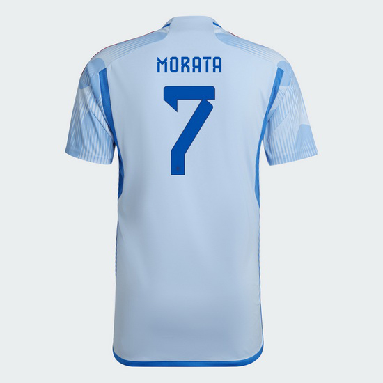 22/23 Alvaro Morata Spain Away Men's Soccer Jersey