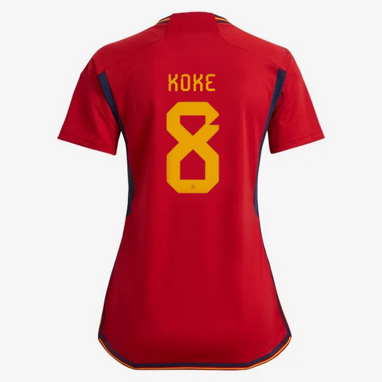 2022/23 Koke Spain Home Women's Soccer Jersey