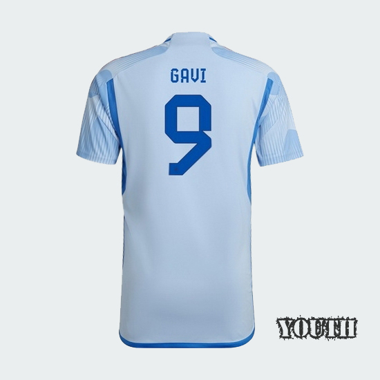 22/23 Gavi Spain Away Youth Soccer Jersey