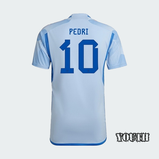 22/23 Pedri Spain Away Youth Soccer Jersey