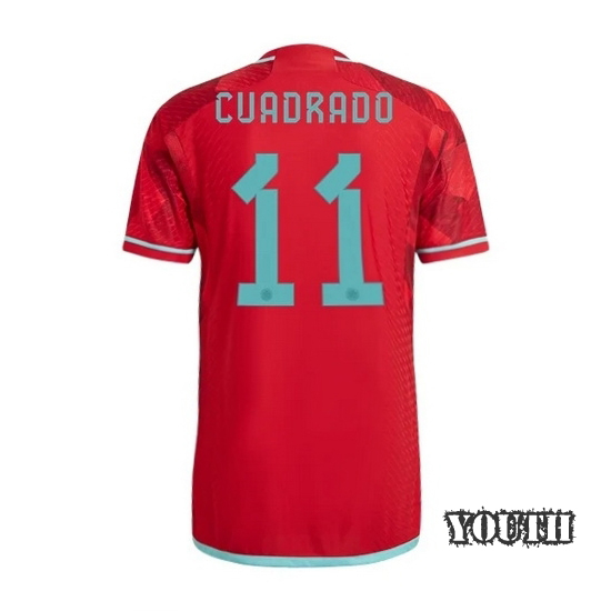 22/23 Juan Cuadrado Colombia Away Youth Soccer Jersey