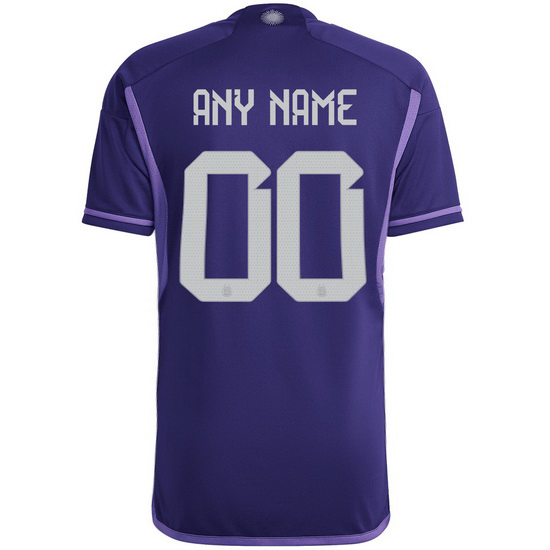 2022 Away Custom Argentina Men's Jersey