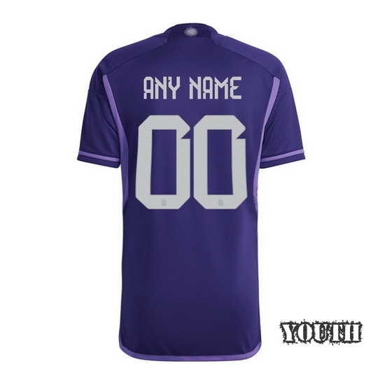 2022/2023 Away Custom Argentina Youth Jersey