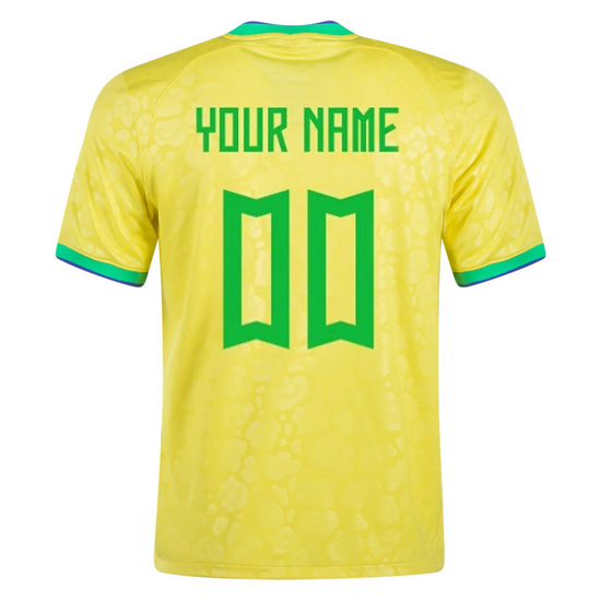 2022-2023 Home Custom Brazil Men's Jersey