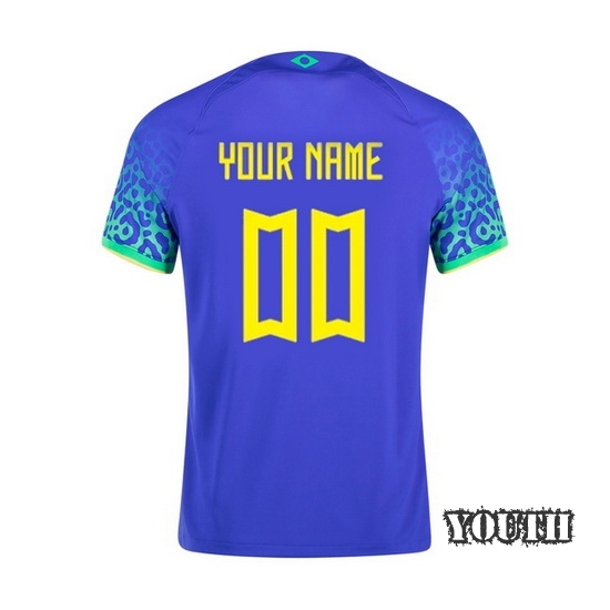 2022/2023 Away Custom Brazil Youth Jersey