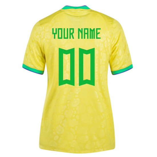 2022-2023 Home Custom Brazil Women's Jersey