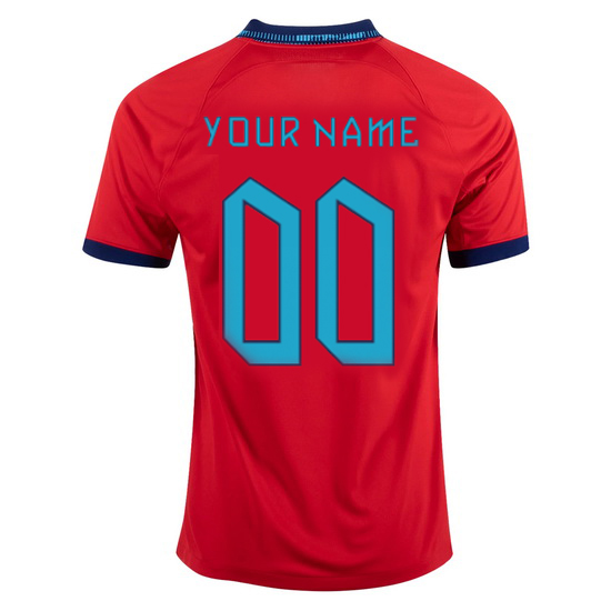 2022 Away Custom England Men's Jersey