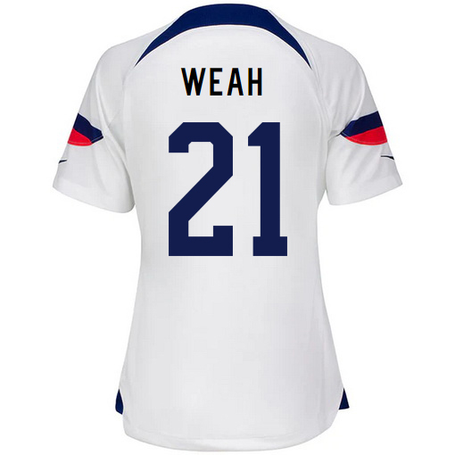 USA Home Tim Weah 22/23 Women's Soccer Jersey