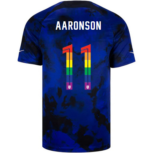 USA Loyal Blue Brenden Aaronson 22/23 Men's PRIDE Jersey
