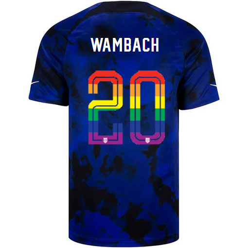 USA Loyal Blue Abby Wambach 2022/2023 Men's PRIDE Jersey