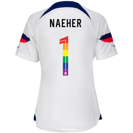 USA White Alyssa Naeher 2022/23 Women's PRIDE Jersey