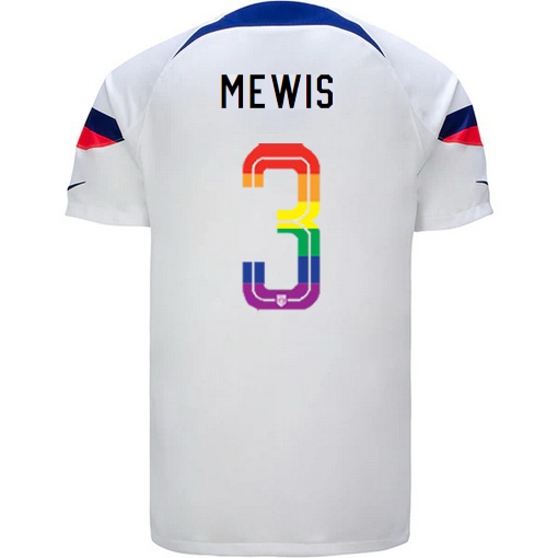 USA White Samantha Mewis 22/23 Men's PRIDE Jersey