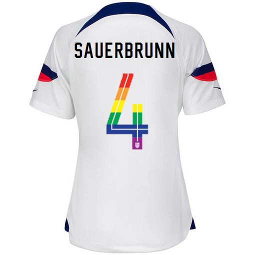 USA White Becky Sauerbrunn 22/23 Women's PRIDE Jersey