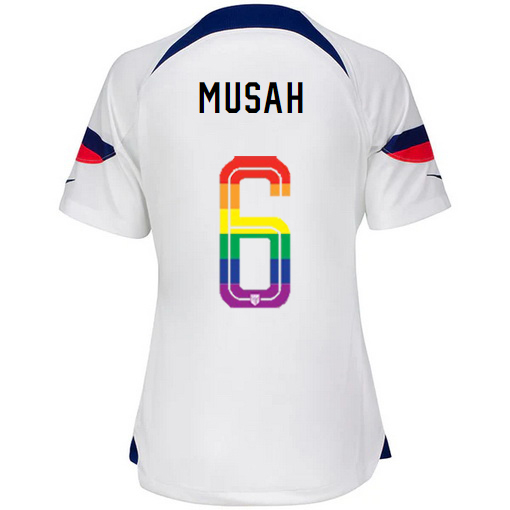 USA White Yunus Musah 22/23 Women's PRIDE Jersey