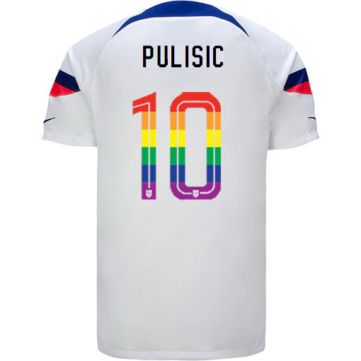 USA White Christian Pulisic 2022/23 Men's PRIDE Jersey