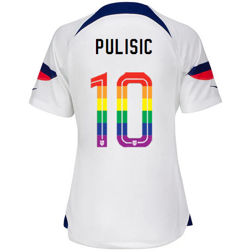 USA White Christian Pulisic 22/23 Women's PRIDE Jersey
