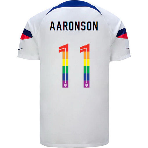 USA White Brenden Aaronson 2022/2023 Men's PRIDE Jersey