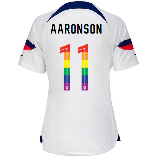 USA White Brenden Aaronson 2022/23 Women's PRIDE Jersey
