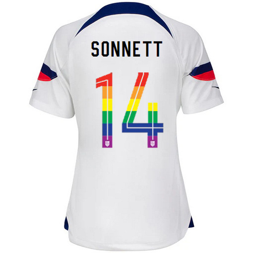 USA White Emily Sonnett 2022/23 Women's PRIDE Jersey