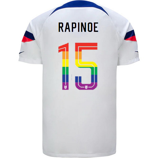 USA White Megan Rapinoe 22/23 Men's PRIDE Jersey