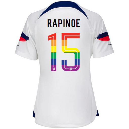 USA White Megan Rapinoe 2022/2023 Women's PRIDE Jersey