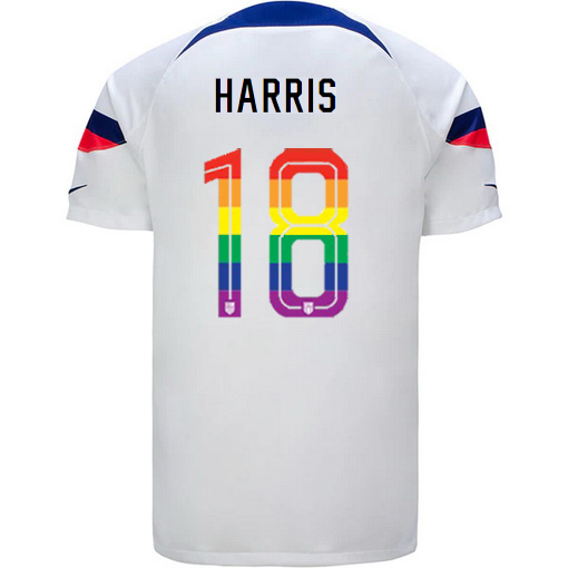 USA White Ashlyn Harris 22/23 Men's PRIDE Jersey